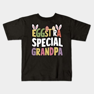 Eggstra Special Grandpa Funny Easter Family Design Kids T-Shirt